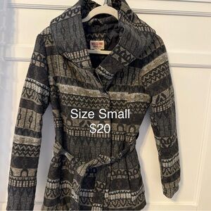 Mossimo Supply Co. Women's Geometric Cardigan - Black, Gray, and Brown